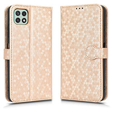 Funda de Cuero Cartera con Soporte Carcasa C01X para Samsung Galaxy A22s 5G Oro