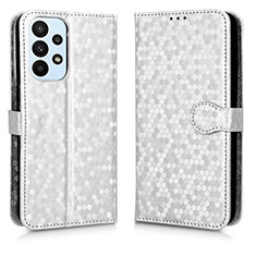 Funda de Cuero Cartera con Soporte Carcasa C01X para Samsung Galaxy A23 5G Plata