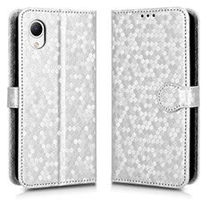 Funda de Cuero Cartera con Soporte Carcasa C01X para Samsung Galaxy A23 5G SC-56C Plata