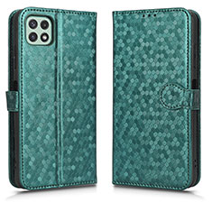 Funda de Cuero Cartera con Soporte Carcasa C01X para Samsung Galaxy F42 5G Verde