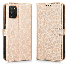 Funda de Cuero Cartera con Soporte Carcasa C01X para Samsung Galaxy M02s Oro