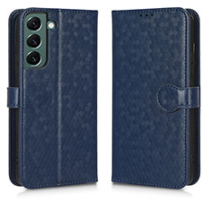 Funda de Cuero Cartera con Soporte Carcasa C01X para Samsung Galaxy S22 5G Azul