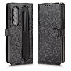 Funda de Cuero Cartera con Soporte Carcasa C01X para Samsung Galaxy Z Fold4 5G Negro