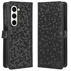 Funda de Cuero Cartera con Soporte Carcasa C01X para Samsung Galaxy Z Fold5 5G Negro