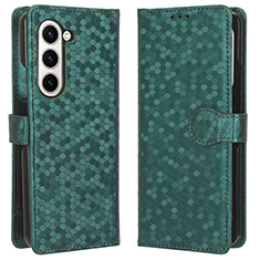 Funda de Cuero Cartera con Soporte Carcasa C01X para Samsung Galaxy Z Fold5 5G Verde