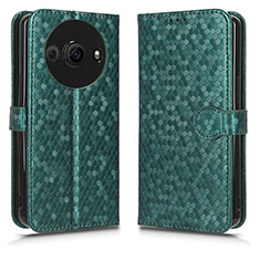 Funda de Cuero Cartera con Soporte Carcasa C01X para Sharp Aquos R8s Pro Verde