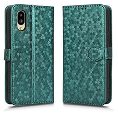 Funda de Cuero Cartera con Soporte Carcasa C01X para Sharp Simple Sumaho 6 Verde