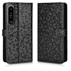 Funda de Cuero Cartera con Soporte Carcasa C01X para Sony Xperia 1 IV Negro