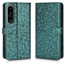 Funda de Cuero Cartera con Soporte Carcasa C01X para Sony Xperia 1 IV Verde