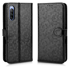 Funda de Cuero Cartera con Soporte Carcasa C01X para Sony Xperia 10 III Lite Negro