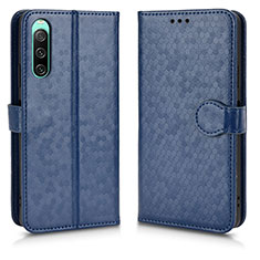 Funda de Cuero Cartera con Soporte Carcasa C01X para Sony Xperia 10 IV SO-52C Azul