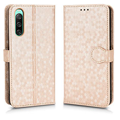 Funda de Cuero Cartera con Soporte Carcasa C01X para Sony Xperia 10 IV SOG07 Oro