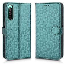 Funda de Cuero Cartera con Soporte Carcasa C01X para Sony Xperia 10 IV SOG07 Verde