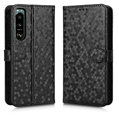 Funda de Cuero Cartera con Soporte Carcasa C01X para Sony Xperia 5 III Negro