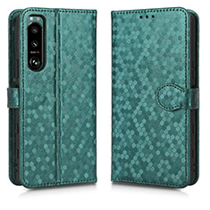 Funda de Cuero Cartera con Soporte Carcasa C01X para Sony Xperia 5 III SO-53B Verde