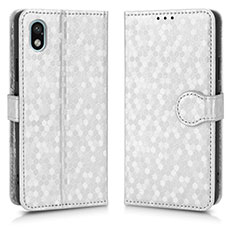 Funda de Cuero Cartera con Soporte Carcasa C01X para Sony Xperia Ace III Plata