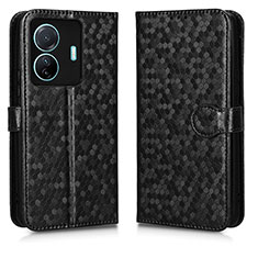 Funda de Cuero Cartera con Soporte Carcasa C01X para Vivo iQOO Z6 Pro 5G Negro