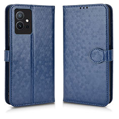 Funda de Cuero Cartera con Soporte Carcasa C01X para Vivo T1 5G India Azul