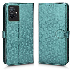 Funda de Cuero Cartera con Soporte Carcasa C01X para Vivo T1 5G India Verde