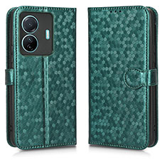 Funda de Cuero Cartera con Soporte Carcasa C01X para Vivo T1 5G Verde