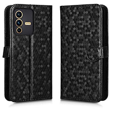 Funda de Cuero Cartera con Soporte Carcasa C01X para Vivo V23 5G Negro