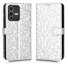 Funda de Cuero Cartera con Soporte Carcasa C01X para Vivo V23 Pro 5G Plata