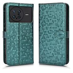 Funda de Cuero Cartera con Soporte Carcasa C01X para Vivo X Note Verde