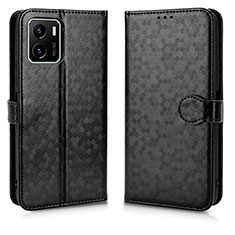 Funda de Cuero Cartera con Soporte Carcasa C01X para Vivo Y01 Negro