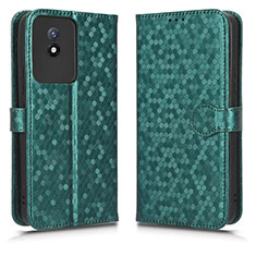 Funda de Cuero Cartera con Soporte Carcasa C01X para Vivo Y02 Verde