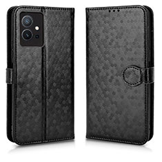 Funda de Cuero Cartera con Soporte Carcasa C01X para Vivo Y30 5G Negro