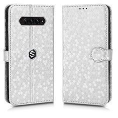 Funda de Cuero Cartera con Soporte Carcasa C01X para Xiaomi Black Shark 4 5G Plata