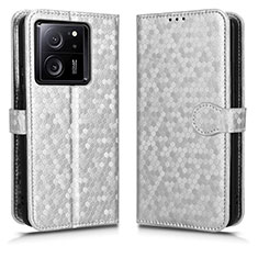 Funda de Cuero Cartera con Soporte Carcasa C01X para Xiaomi Mi 13T 5G Plata