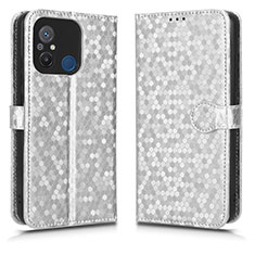 Funda de Cuero Cartera con Soporte Carcasa C01X para Xiaomi Poco C55 Plata