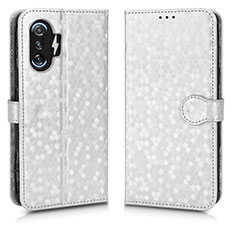 Funda de Cuero Cartera con Soporte Carcasa C01X para Xiaomi Poco F3 GT 5G Plata