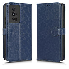 Funda de Cuero Cartera con Soporte Carcasa C01X para Xiaomi Poco F5 Pro 5G Azul