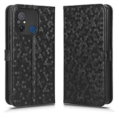 Funda de Cuero Cartera con Soporte Carcasa C01X para Xiaomi Redmi 12C 4G Negro