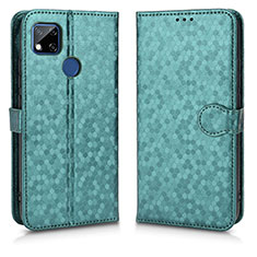 Funda de Cuero Cartera con Soporte Carcasa C01X para Xiaomi Redmi 9 India Verde