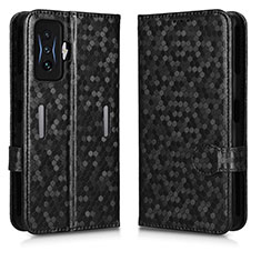 Funda de Cuero Cartera con Soporte Carcasa C01X para Xiaomi Redmi K50 Gaming AMG F1 5G Negro