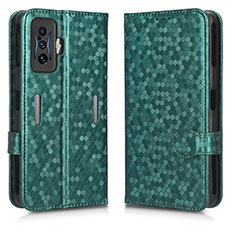 Funda de Cuero Cartera con Soporte Carcasa C01X para Xiaomi Redmi K50 Gaming AMG F1 5G Verde