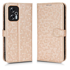 Funda de Cuero Cartera con Soporte Carcasa C01X para Xiaomi Redmi K50i 5G Oro