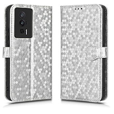 Funda de Cuero Cartera con Soporte Carcasa C01X para Xiaomi Redmi K60 5G Plata