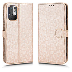 Funda de Cuero Cartera con Soporte Carcasa C01X para Xiaomi Redmi Note 10 5G Oro