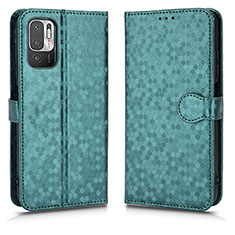 Funda de Cuero Cartera con Soporte Carcasa C01X para Xiaomi Redmi Note 10 5G Verde