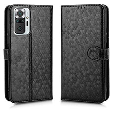 Funda de Cuero Cartera con Soporte Carcasa C01X para Xiaomi Redmi Note 10 Pro 4G Negro