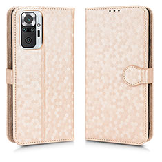 Funda de Cuero Cartera con Soporte Carcasa C01X para Xiaomi Redmi Note 10 Pro 4G Oro