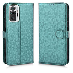 Funda de Cuero Cartera con Soporte Carcasa C01X para Xiaomi Redmi Note 10 Pro 4G Verde