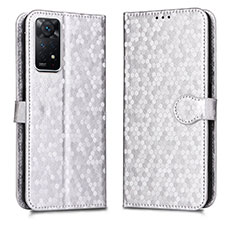 Funda de Cuero Cartera con Soporte Carcasa C01X para Xiaomi Redmi Note 11 Pro 4G Plata