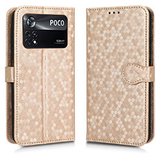 Funda de Cuero Cartera con Soporte Carcasa C01X para Xiaomi Redmi Note 11E Pro 5G Oro