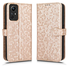 Funda de Cuero Cartera con Soporte Carcasa C01X para Xiaomi Redmi Note 12S Oro