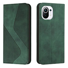 Funda de Cuero Cartera con Soporte Carcasa C02 para Xiaomi Mi 11 5G Verde